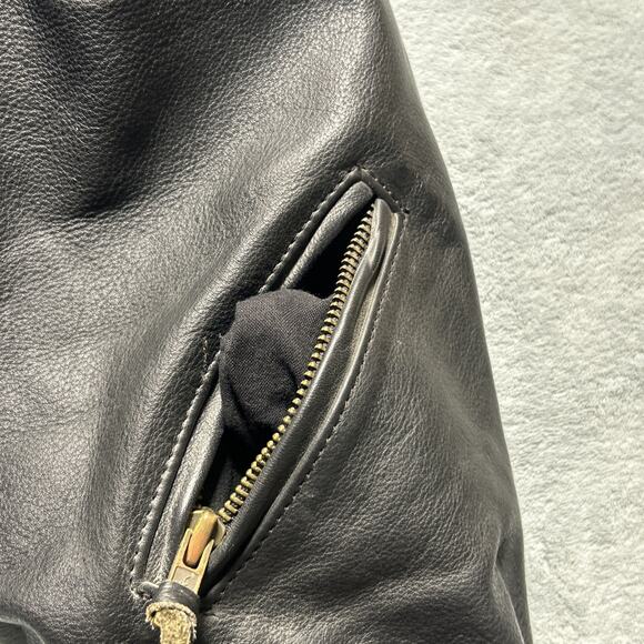 Heavyweight Black Cal Leathers Jacket Womens XL 24x23 LAPD First Gear Motorcycle - Picture 13 of 16